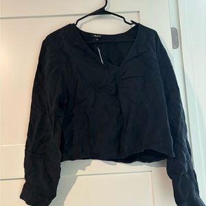 Madewell brushed ruched front top